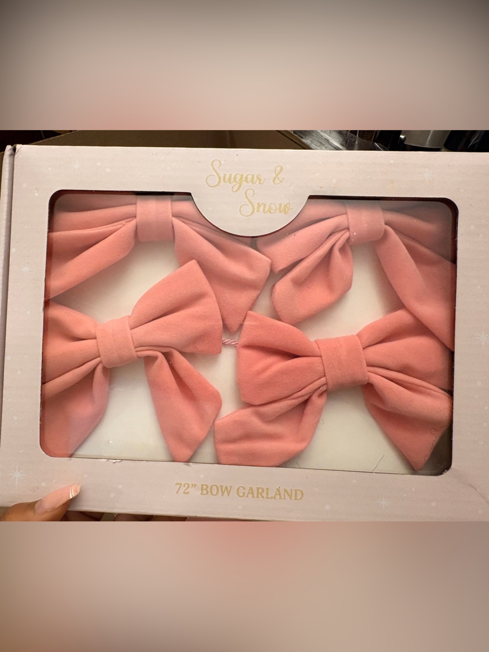 Pink Bow Garland - Soft Pink Decorative Garland